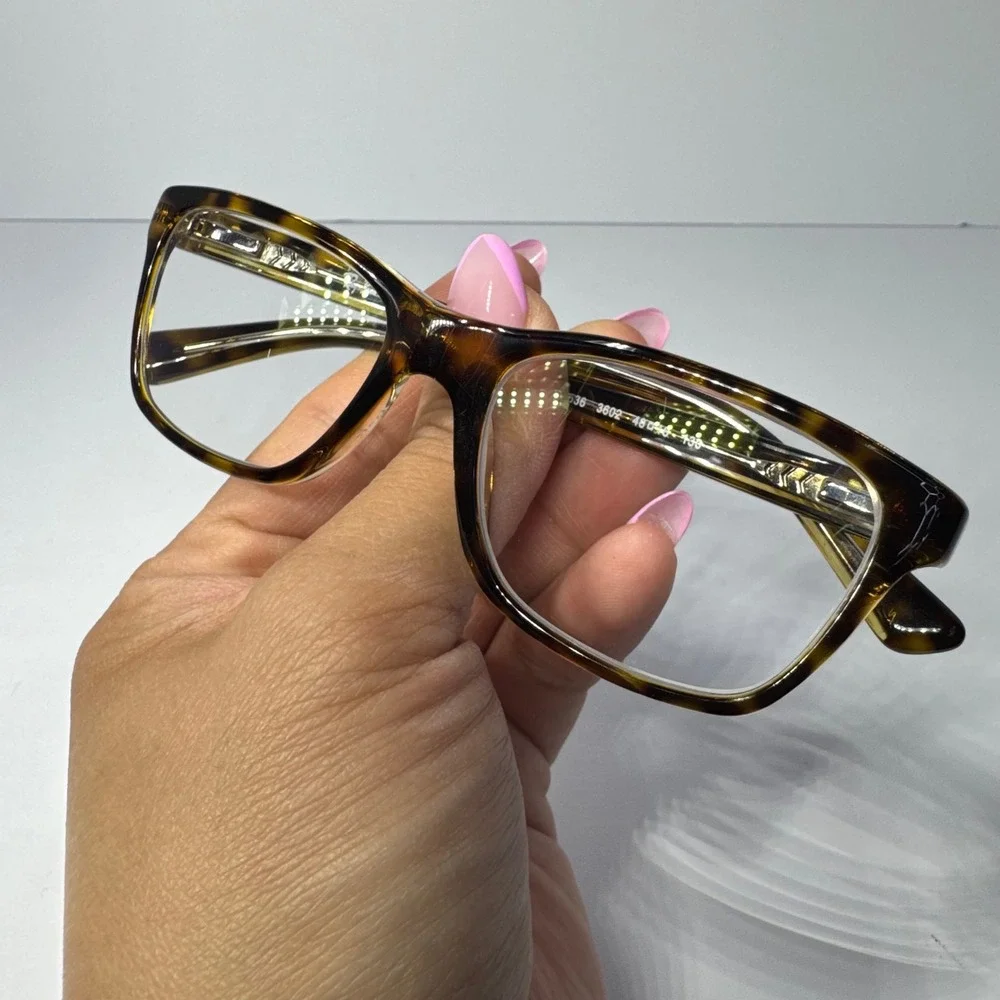 Ray-Ban RB1536 3602 Dark Havana Tortoise Shell Rectangular Eyeglasses 48-16-130
